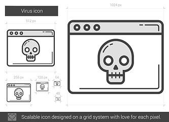 Image showing Virus line icon.