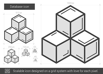 Image showing Database line icon.