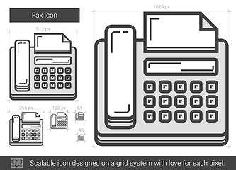 Image showing Fax line icon.