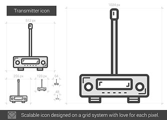 Image showing Transmitter line icon.