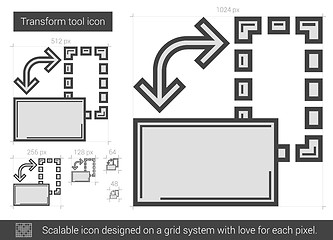 Image showing Transform tool line icon.