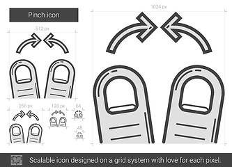 Image showing Pinch line icon.