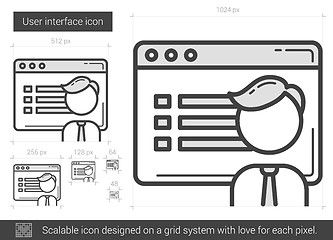 Image showing User interface line icon.