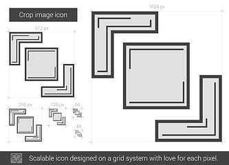 Image showing Crop image line icon.