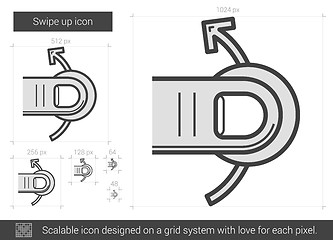 Image showing Swipe up line icon.