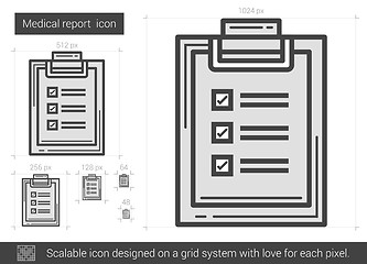 Image showing Medical report line icon.