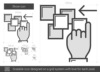 Image showing Shove line icon.