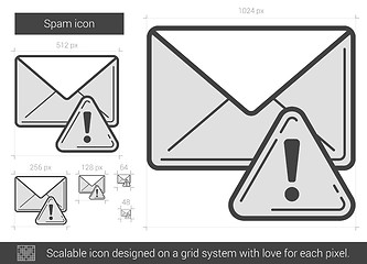 Image showing Spam line icon.