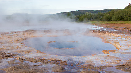 Image showing The famous Strokkur Geyser - Iceland - Close-up