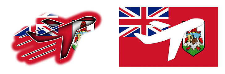 Image showing Nation flag - Airplane isolated - Bermuda