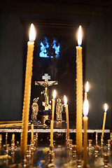 Image showing candles in orthodox church