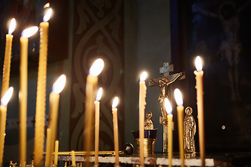 Image showing candles in orthodox church