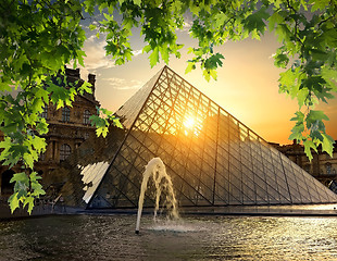 Image showing Pyramid in Louvre