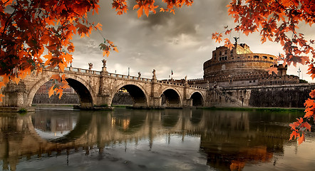 Image showing Roman castle in autumn