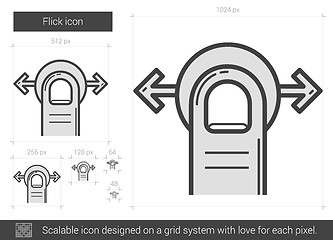 Image showing Flick line icon.