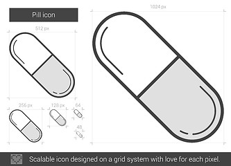 Image showing Pill line icon.