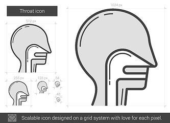 Image showing Throat line icon.