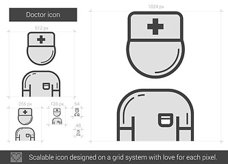 Image showing Doctor line icon.