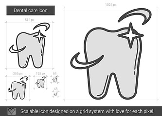 Image showing Dental care line icon.