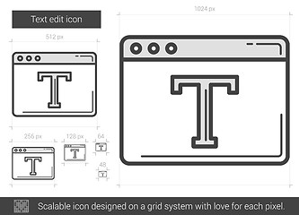 Image showing Text edit line icon.