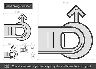 Image showing Force navigation line icon.