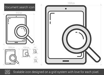 Image showing Document search line icon.