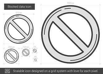 Image showing Blocked data line icon.