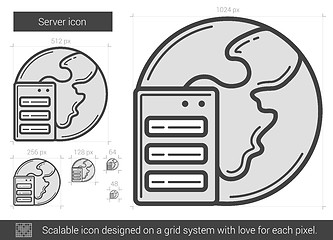 Image showing Server line icon.