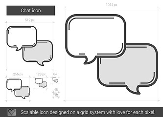 Image showing Chat line icon.