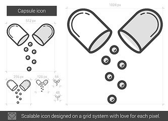 Image showing Capsule line icon.