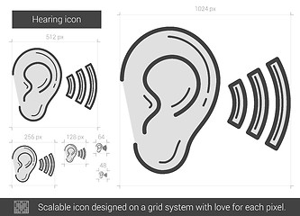 Image showing Hearing line icon.