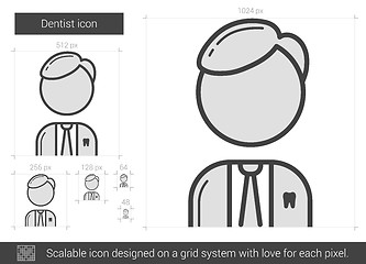 Image showing Dentist line icon.