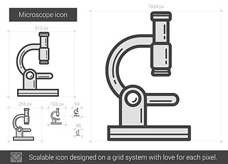 Image showing Microscope line icon.