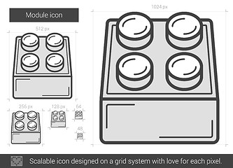 Image showing Module line icon.