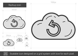 Image showing Backup line icon.