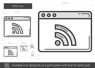 Image showing RSS line icon.