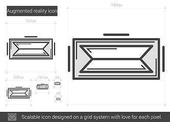 Image showing Augmented reality line icon.