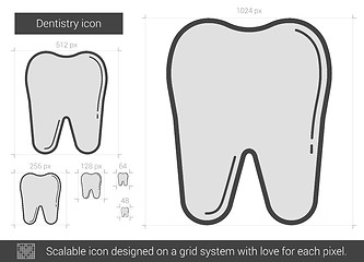 Image showing Dentistry line icon.