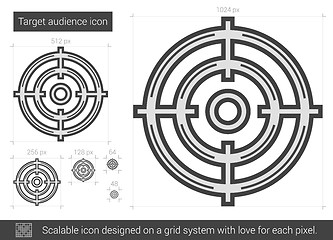 Image showing Target audience line icon.