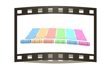 Image showing karemats. 3D illustration. The film strip