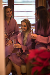 Image showing girls have a bachelor party