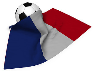 Image showing soccer ball and flag of france - 3d rendering