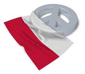 Image showing peace symbol and flag of poland - 3d rendering