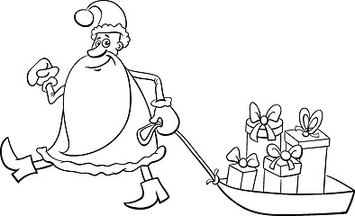 Image showing santa claus coloring page