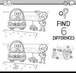 Image showing differences game coloring page