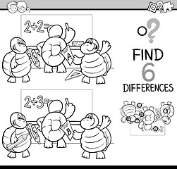 Image showing differences coloring page