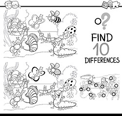 Image showing game of differences for coloring