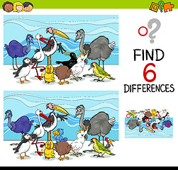 Image showing differences game with birds