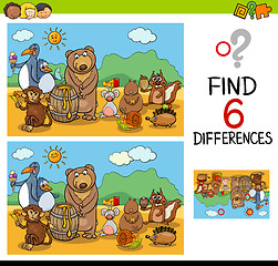 Image showing game of differences with animals