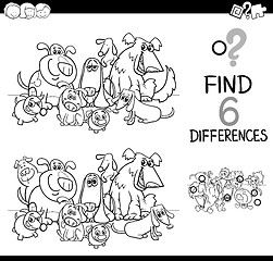 Image showing differences task coloring page